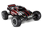 RED/BLACK Rustler®: 1/10 Scale Stadium Truck with TQ™ 2.4 GHz radio system and LED lights