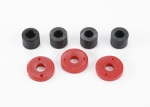 7067 Piston, damper (2x0.5mm hole, red) (4)/ travel limiters (4)