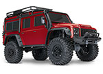 Red TRX-4® Scale and Trail® Crawler with Land Rover® Defender® Body:  4WD Electric Trail Truck with TQi™ Traxxas Link™ Enabled 2.4GHz Radio System