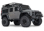 Silver TRX-4® Scale and Trail® Crawler with Land Rover® Defender® Body:  4WD Electric Trail Truck with TQi™ Traxxas Link™ Enabled 2.4GHz Radio System