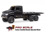 BLACK TRX-6® Ultimate RC Hauler:  1/10 Scale 6X6 Electric Flatbed Truck. Ready-to-Drive® with TQi™ Traxxas Link™ Enabled 2.4GHz Radio System, XL-5 HV ESC (fwd/rev), and Pro Scale® Winch.