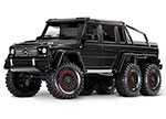 Gloss Black TRX-6® Scale and Trail® Crawler with Mercedes-Benz® G 63® AMG Body:  6X6 Electric Trail Truck with TQi™ Traxxas Link™ Enabled 2.4GHz Radio System