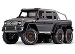 Matte Graphite TRX-6® Scale and Trail® Crawler with Mercedes-Benz® G 63® AMG Body:  6X6 Electric Trail Truck with TQi™ Traxxas Link™ Enabled 2.4GHz Radio System