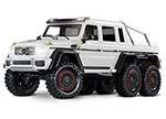 Metallic White TRX-6® Scale and Trail® Crawler with Mercedes-Benz® G 63® AMG Body:  6X6 Electric Trail Truck with TQi™ Traxxas Link™ Enabled 2.4GHz Radio System