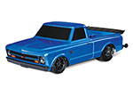 Brilliant Blue Drag Slash with 1967 Chevrolet® C10 Truck Body:  1/10 Scale 2WD Drag Racing Truck with TQi™ Traxxas Link™ Enabled 2.4GHz Radio System & Traxxas Stability Management (TSM)®