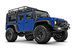 BLUE TRX-4M™ Scale and Trail® Crawler with Land Rover® Defender® Body: 1/18-Scale 4WD Electric Truck with TQ 2.4GHz Radio System