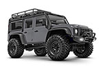 SILVER TRX-4M™ Scale and Trail® Crawler with Land Rover® Defender® Body: 1/18-Scale 4WD Electric Truck with TQ 2.4GHz Radio System